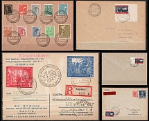 1947-48 Augsburg - Hochfeld, Estonia, Lithuania, Baltic DP Camp, Displaced Persons Camp, Stock of Covers (Commemorative Cancellations)