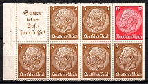 1939 Third Reich, Germany, Se-tenant, Zusammendrucke, Block (Mi. H-Bl. 94 B 1, Margin, CV $30, MNH)