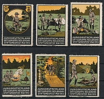 1913 Germany, Scouts, Scouting, Scout Movement, Cinderellas, Non-Postal Stamps
