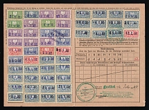 1931-33 For Compulsory Insurance and Continued Insurance, Receipt Card with Revenue Stamps, Nazi Germany