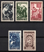 1949 Saar, Germany (Mi. 267 - 271, Full Set, CV $130, MNH)