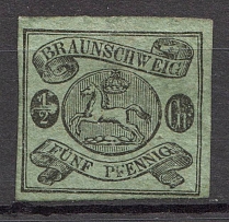 1861-63 Braunschweig Germany 1/2 Gr (CV $15, Canceled)