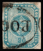 1860 20c Colombia, South America (Mi 8, Canceled, CV $200)
