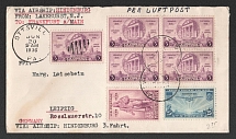 1936 (20 Jun) United States, Hindenburg airship airmail cover from Ottsvile to Leipzig, Flight to North America 'Lakehurst - Frankfurt' (Sieger 418)
