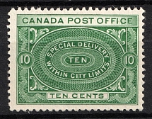 1898-1920 10c Canada, Special Delivery Stamp (SG S1, CV $120)