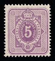 1880 5pf German Empire, Germany (Mi. 40 I, Signed, CV $20)