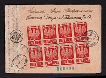 1945 (19 May) Poland, Censorship, Registered Cover, franked with 25gr