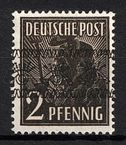 1948 2pf British and American Zones of Occupation, Germany (Mi. 36 I K, INVERTED Overprint)