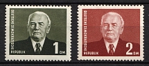 1953-55 German Democratic Republic, Germany (Mi. 342 - 343, Full Set, CV $30, MNH)