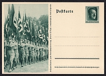 1937 Festival Postal Card for the National Party Rally, Third Reich, Germany