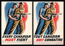 'Every Canadian Must Fight', Ottawa, Canada, Military Propaganda Mini Poster