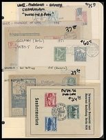 Germany - Collections and Large Lots - LARGE POSTAL HISTORY GROUP: 1920's-1964, 175+ covers, FDC, postcards, field post mailings, maximum cards, stationery items, vast majority pre-1945 material, including anti-Chamberlain …