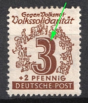 1946 3pf West Saxony, Soviet Russian Zone of Occupation, Germany (Mi. 138 VII, BROKEN '3')
