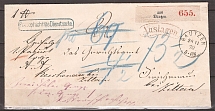 1870 Germany Bautzen Service mail redirected cover