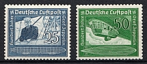 1938 Third Reich, Germany, Airmail (Mi. 669-670, Full Set, CV $70, MNH)
