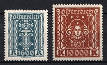 1922-24 Austria (Mi. 394, 408A, CV $60)