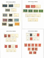 1885-1930 United States, Stock of Stamps (Canceled)