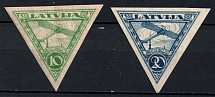 1921 Latvia, Airmail (Imperforate, Full Set, CV $30)
