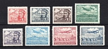 1946-47 Czechoslovakia Airmail (Full Set, CV $10, MNH/MLH)