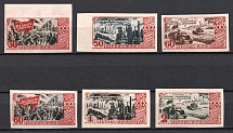 1947 30th Anniversary of the October Revolution, Soviet Union, USSR (Imperforated, Full Set, MNH)