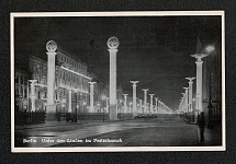 1942 Berlin at Night Photo postcard