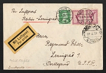 1928 (17 Jun) Germany Berlin - Leningrad, Airmail cover, First flight Berlin - Leningrad (Muller 373, CV $350)
