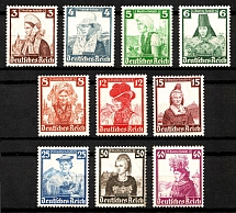 1935 Third Reich, Germany (Mi. 588 - 597, Full Set, CV $50)