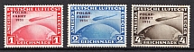 1931 Weimar Republic, Germany, Airmail (Mi. 456 - 458, Full Set, Signed, CV $1,170)