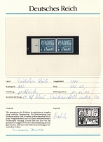 1944 20pf Third Reich, Germany (Mi. 892, Small White Spot under '30', Print Error, Certificate, Margin, MNH)