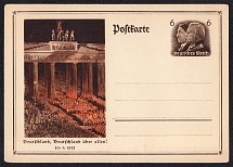 1934 Germany Above All!, Third Reich, Germany, Postal Card
