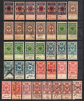 1887 Stamps Duty, Revenue, Russia Collection (Full Sets, Canceled)