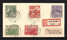 1946 Germany Soviet Russian Occupation Zone Halle mixed franking R cover CV 40 EUR