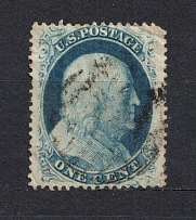 1857-61 1c United States (Canceled, CV $50)