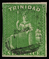 1859 6p Trinidad, British Colonies (SG 28, Canceled, CV $630)