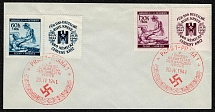 1941 Bohemia and Moravia First Day souvenir sheetlet with Special postmark Hitler’s 52nd birthday