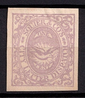 1859 1c Squier & Co. City Letter Dispatch, St. Louis, United States, Locals (Sc. 132L3, CV $280)