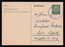 1938 (18? Oct) Aussig, Occupation of Sudetenland, Germany, Postal Card, Teplice (6pf Hindenburg, Special Cancellation)