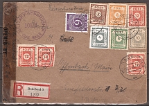 1946 Soviet occupation registered censorship cover to Offenbach