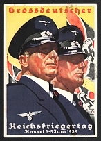 1939 'Greater German Reich Warrior Day Kassel 03-05.06.1939', Propaganda Postcard, Third Reich Nazi Germany
