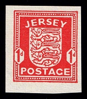 1941-42 1p Jersey, German Occupation, Germany (Mi. 2 y U, Imperforated, CV $780, MNH)