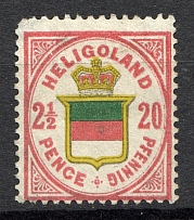 1876-90 Heligoland Germany 2.5 F/20 Pf