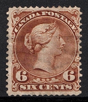 1868 6C Canada (SG. 50, Used, CV$220)