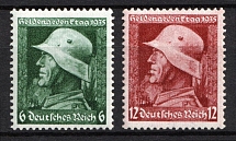 1935 Third Reich, Germany (Mi. 569 x - 570 x, Full Set, CV $120, MNH)