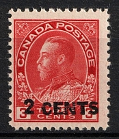1926 2c on 3c Canada (SG 264b, CV $520)