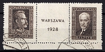 1928 Poland (Mi. 254 - 255, WARSAW Postmark, CV $410)