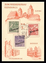 1946 Eilenburg (Saxony), Germany Local Post, Souvenir Sheet (Mi. I A - III A, Unofficial Issue, Full Set, Canceled)