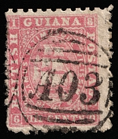 1866-71 8с British Guiana, South America, British Colonies (SG 96a, Canceled, CV $80)