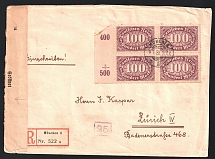 1923 Munich - Zurich, Germany, Stock of Cinderellas, Non-Postal Stamps, Labels, Advertising, Charity, Propaganda, Censored Cover
