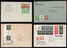 1937-41 Hindenburg, Third Reich, Germany, Covers franked Se-tenants Zusammendrucke tied by Cologne Postmarks