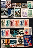 United States, Germany, France, Europe, Stock of Cinderellas, Non-Postal Stamps, Labels, Advertising, Charity, Propaganda (#133B)